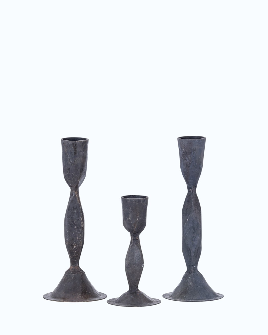 Textured Hourglass Trio Candle Set