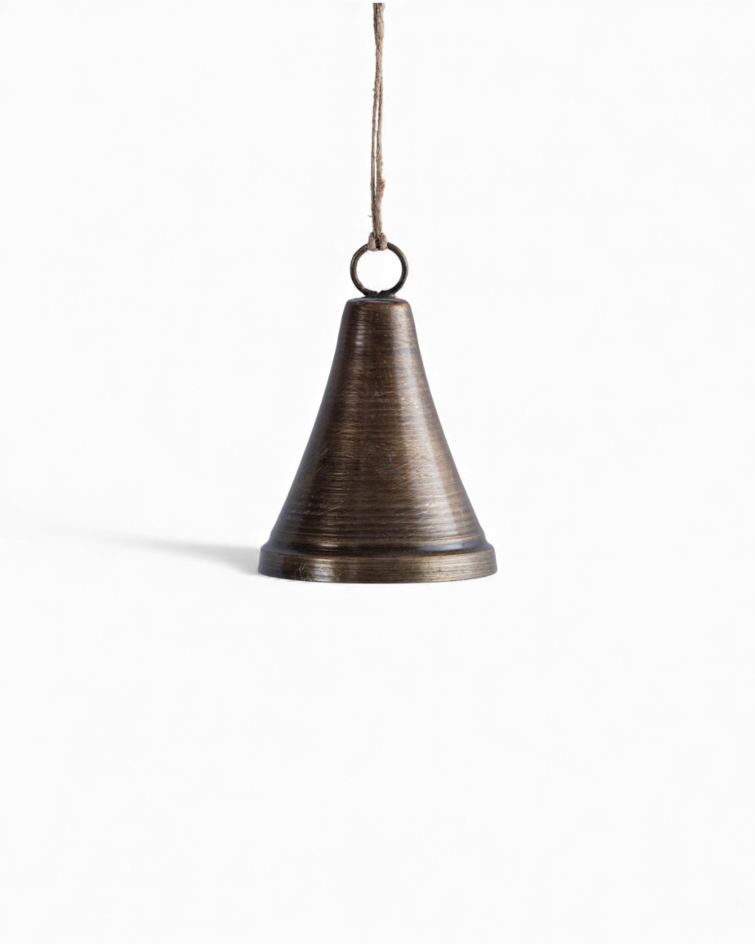 Modern Tapered Funnel Bronze Bell Accent