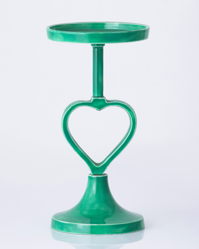 Heart-Shaped Emerald Candlestick