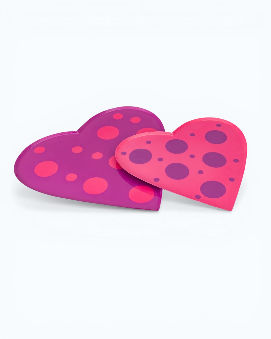 Playful Dots Heart Shaped Platters Trays