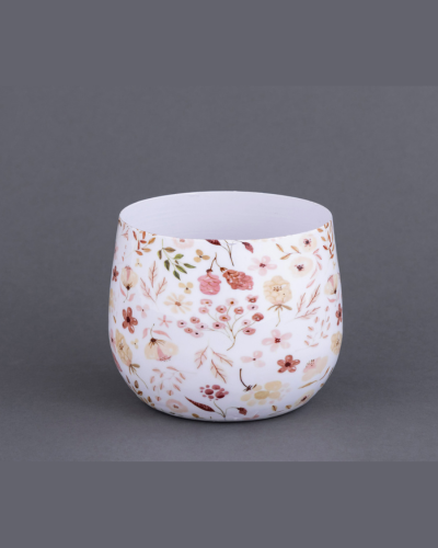 Botanical Meadows Planter - Blush Pink and White