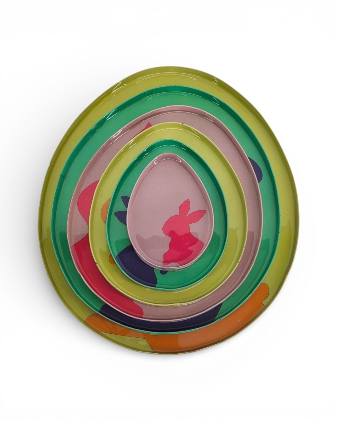 Easter joy bunny silhouette eggs