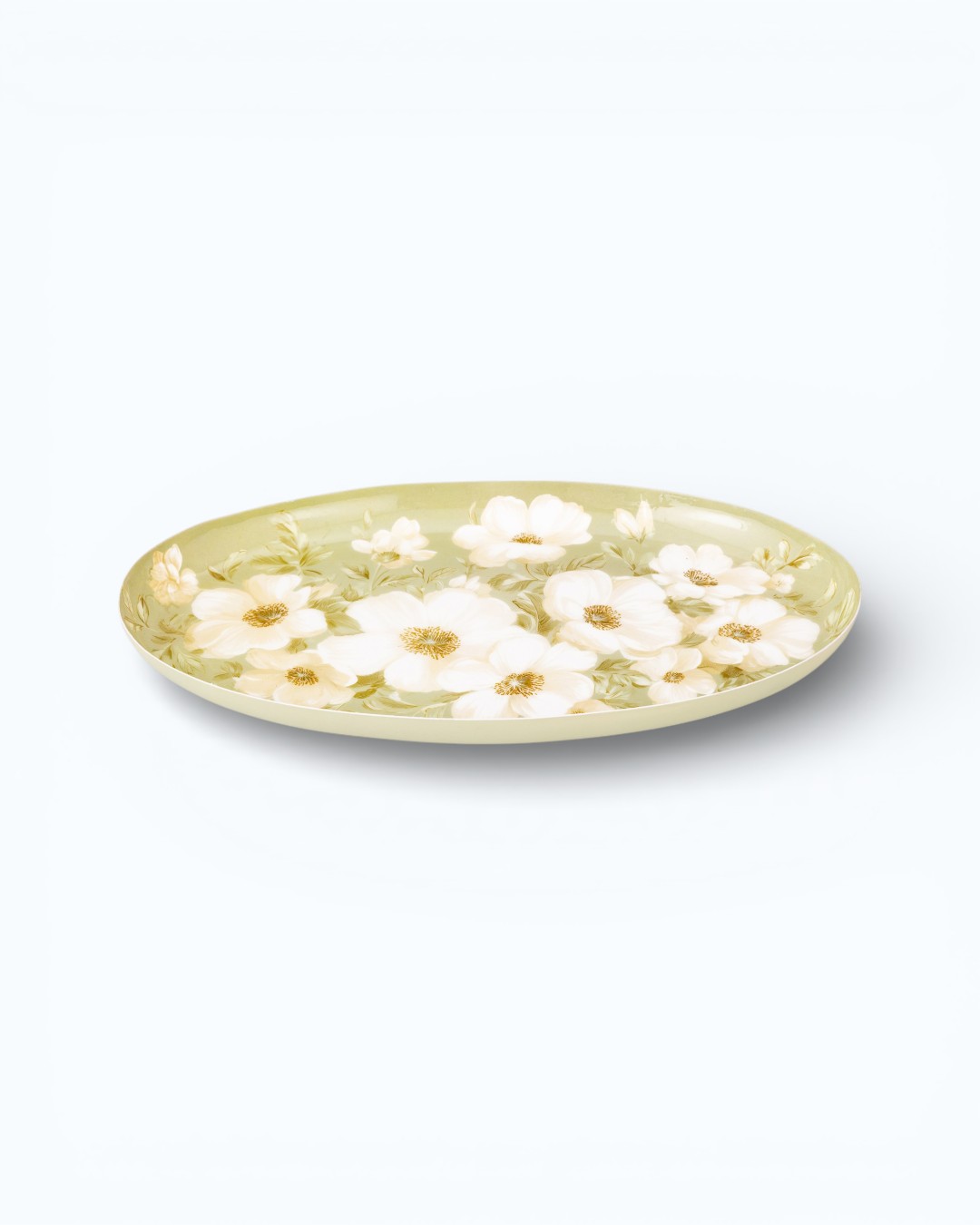 Poetic Romance Morning Mist Anemone Oval Tray