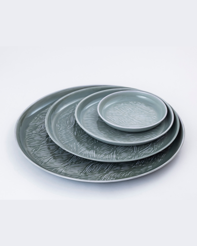 Sage Grey Textured Plate