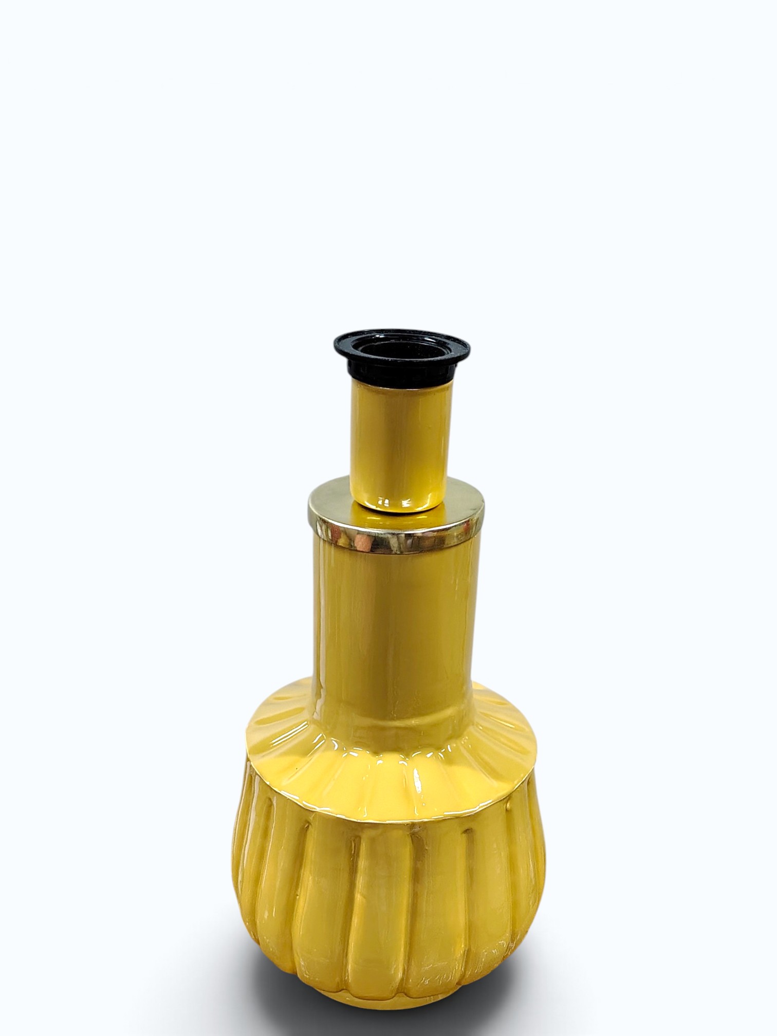 Yellow Fluted Architectural Lamp Base