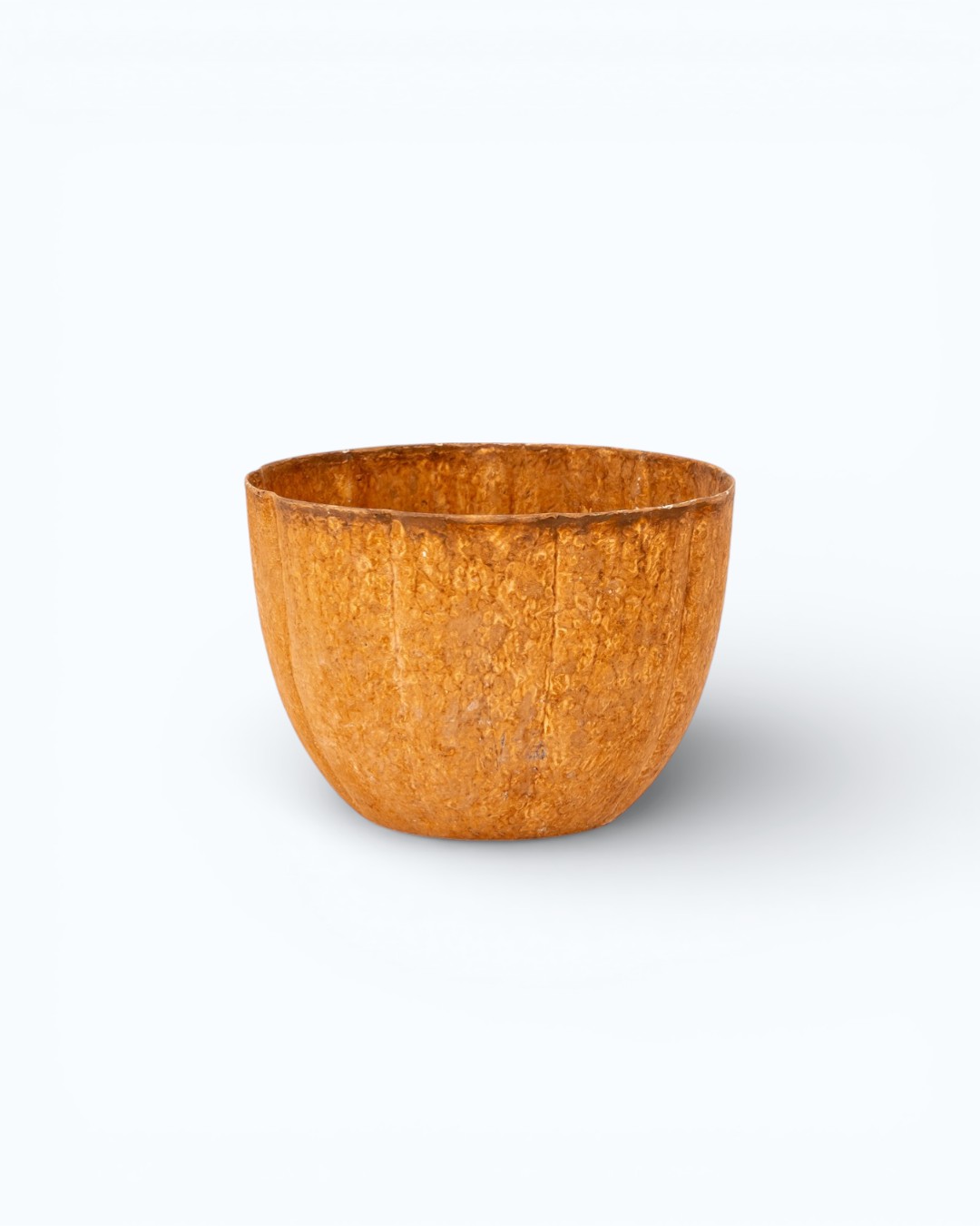 Fluted Basin Ribbed Copper Petal Pot