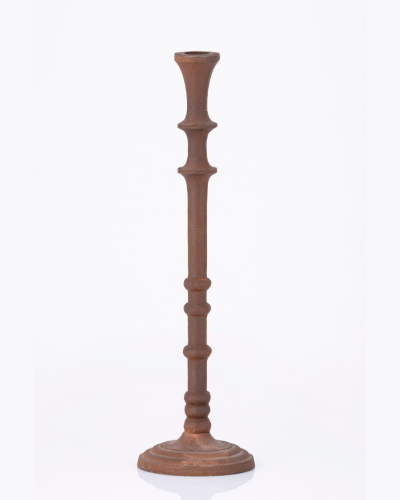 Distressed Tiered-Ball Candlestick