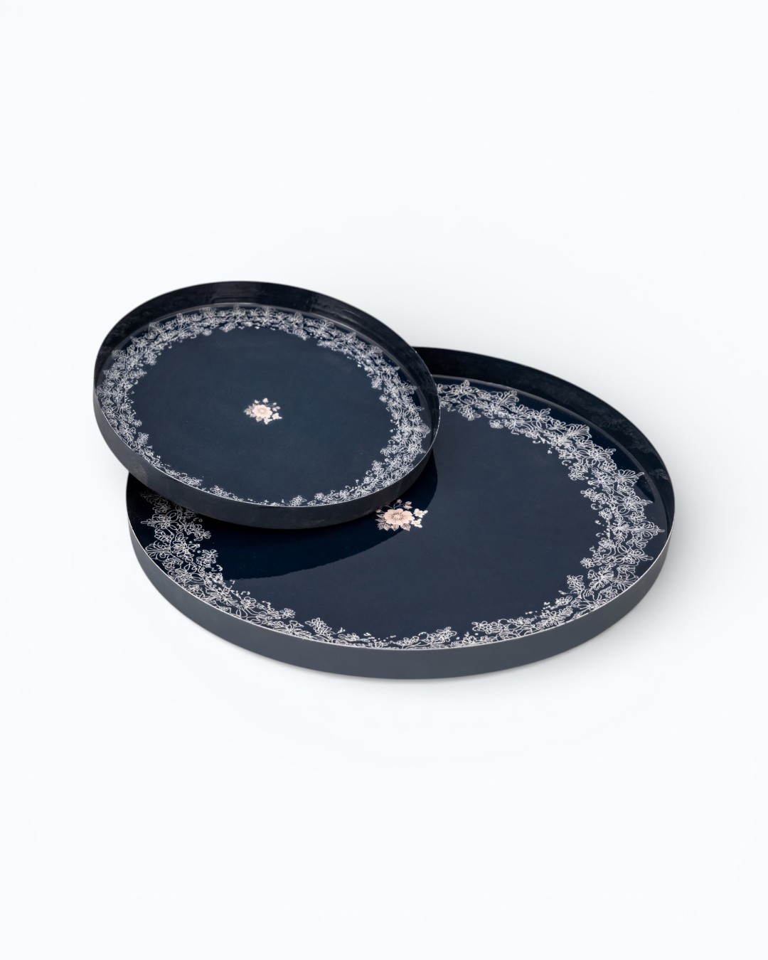 Poetic Romance Midnight Lace Twin Plate Set