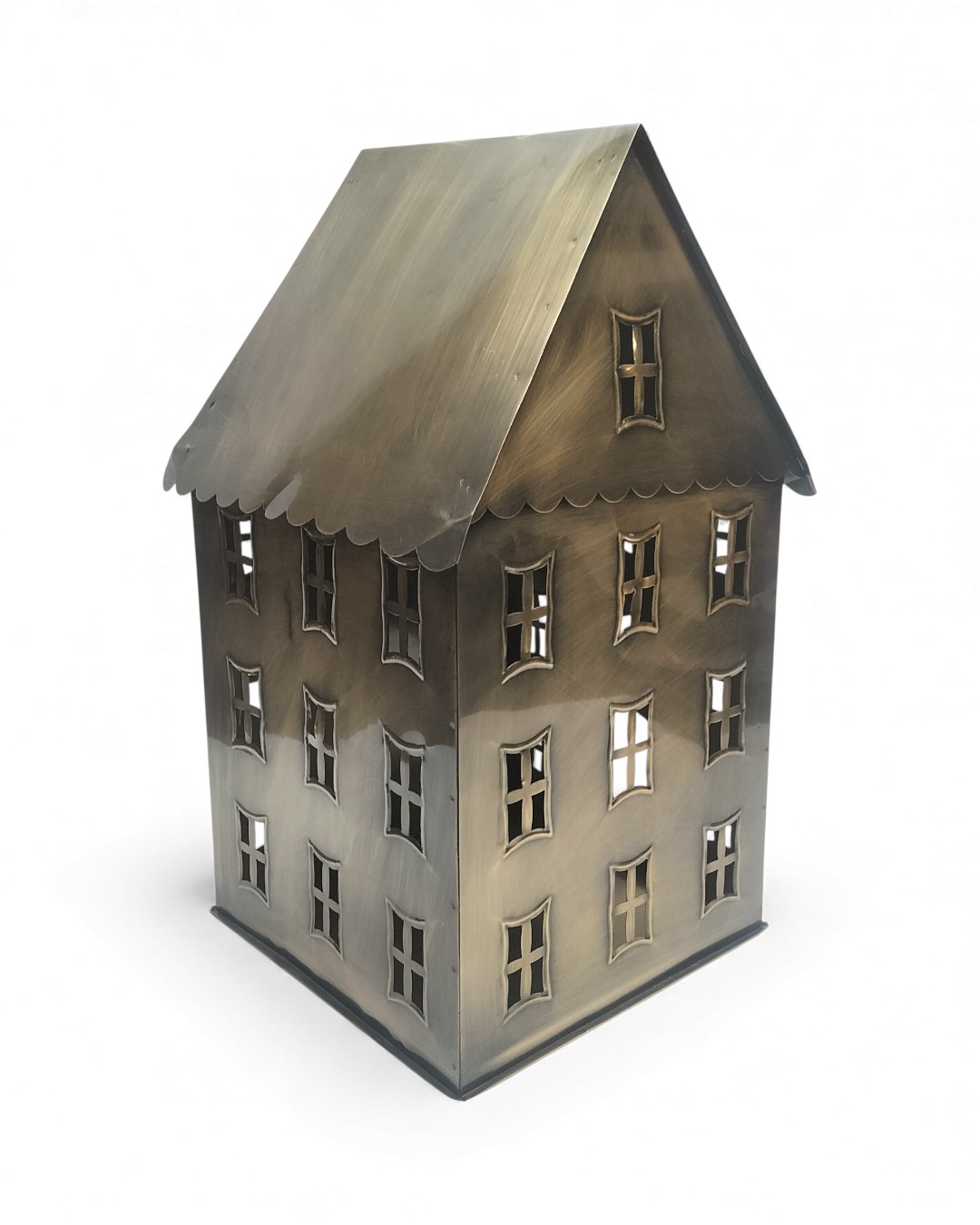 Classic Gabled Iron House Lantern – Multi-Window