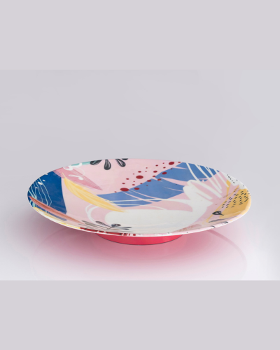 Abstract Pink and Blue Tropical Wall Tray
