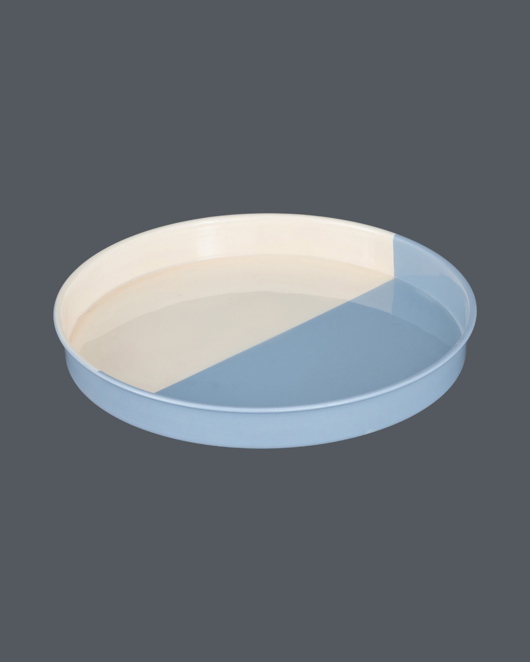 Modern Two-Tone Circular Serving Plate