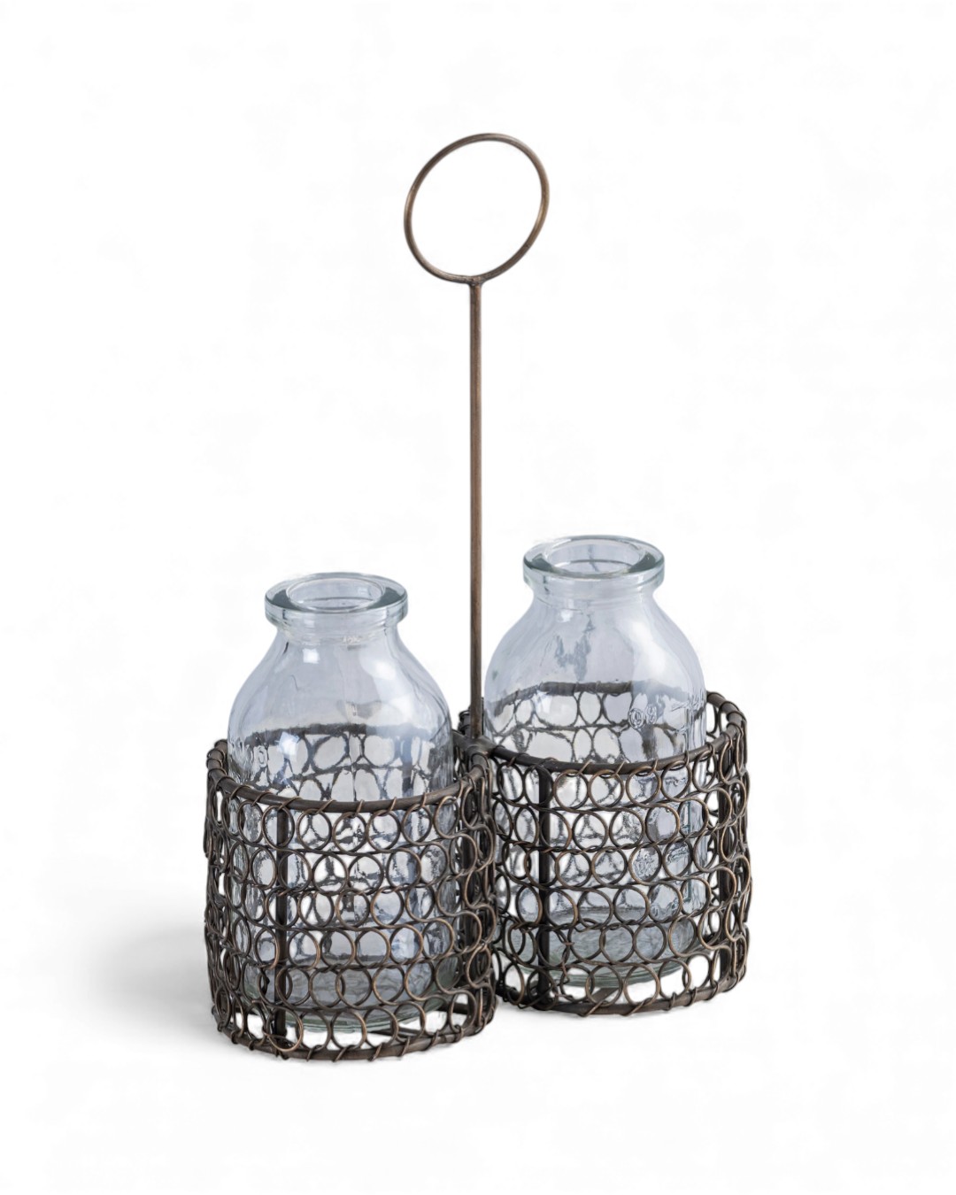 Vintage Twin Bottle Holder Central Handle-100ML