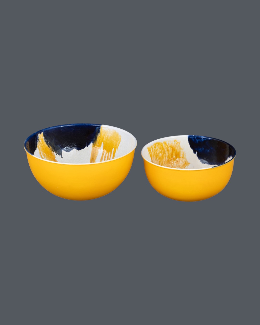 Molten Amber Abstract Fusion Bowls