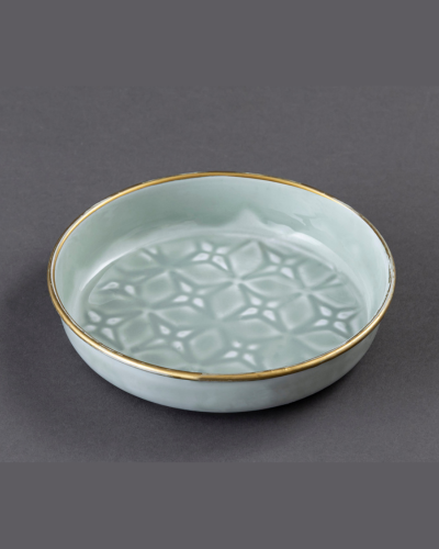 Small Aqua Blue Textured Plate