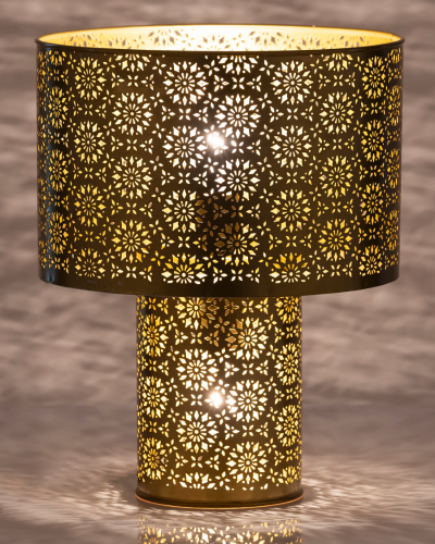 Gold Floral Elegance Lamp Holder