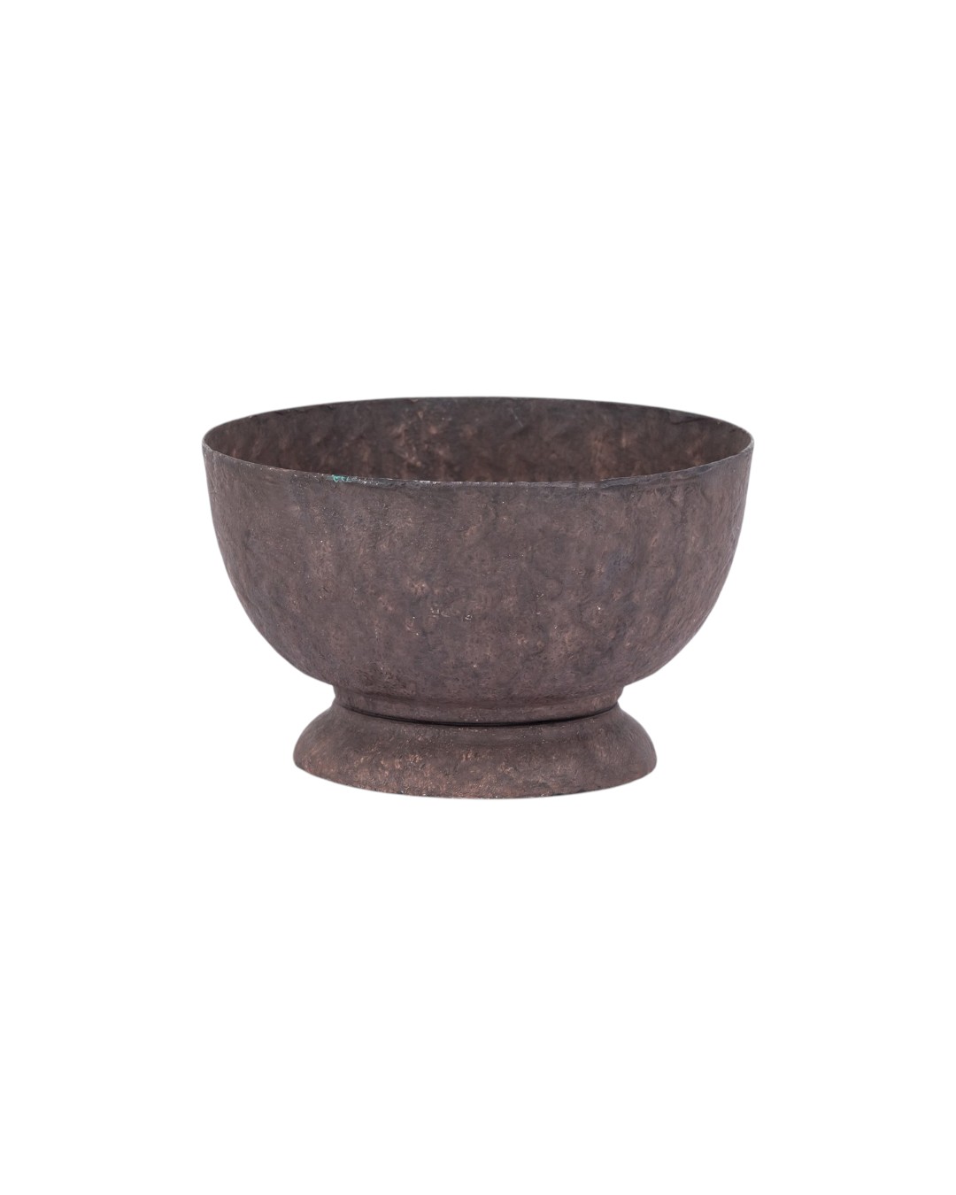 Hammered Copper Pedestal Serving Bowl