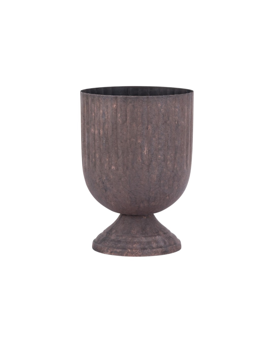 Fluted Pedestal Bronze Planter/Pot