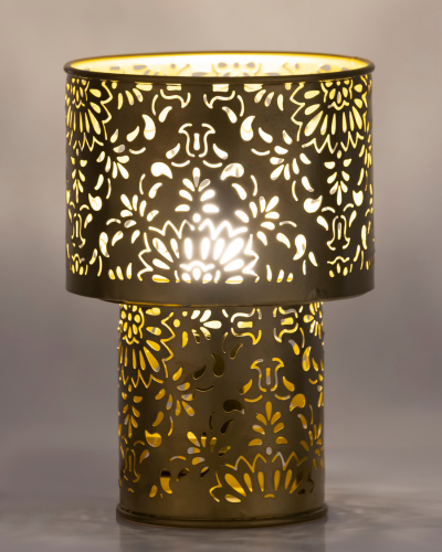 Antique Gold Floral Table Lamp