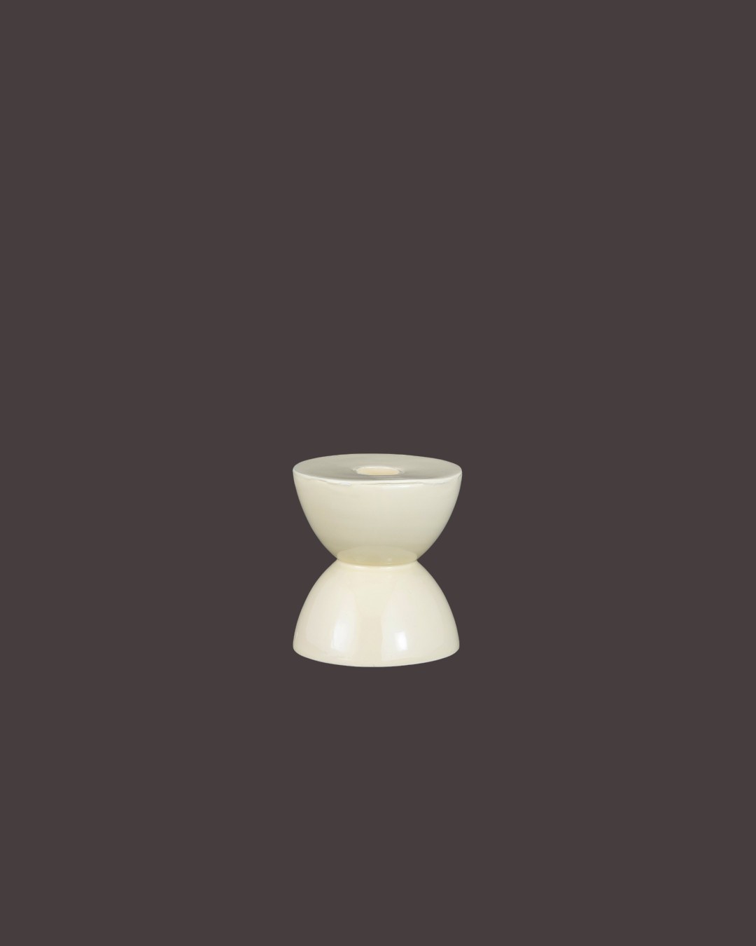 Modern Cream Hourglass Taper Stand