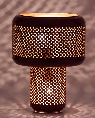 Deep Rose Mesh Table Lamp