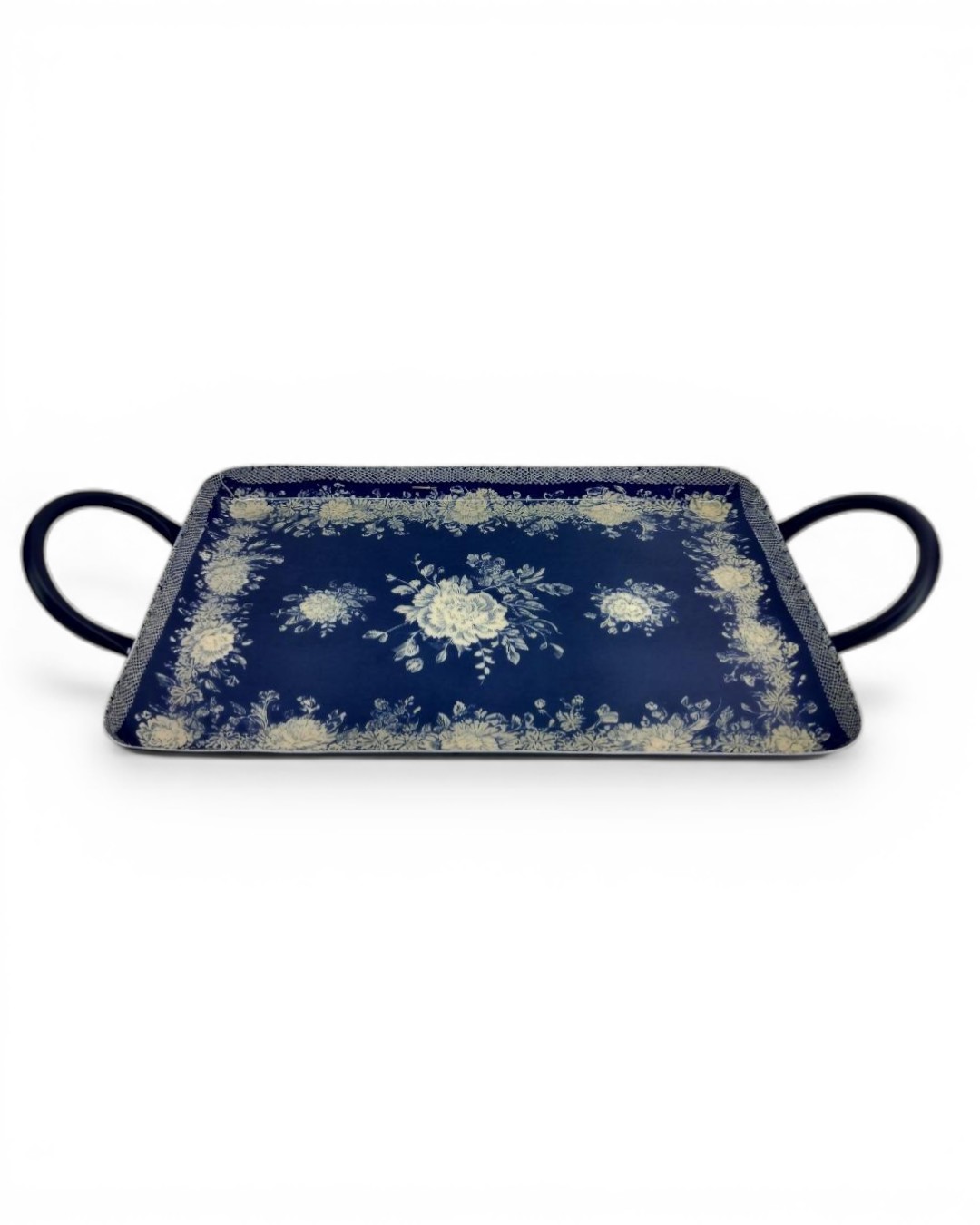 Poetic Romance Sapphire Toile Rectangular Tray