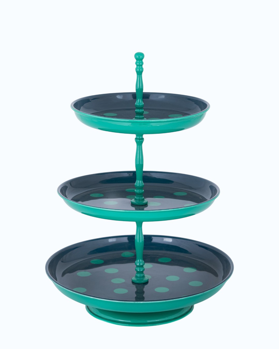 Modern Teal Polka Dot Stand