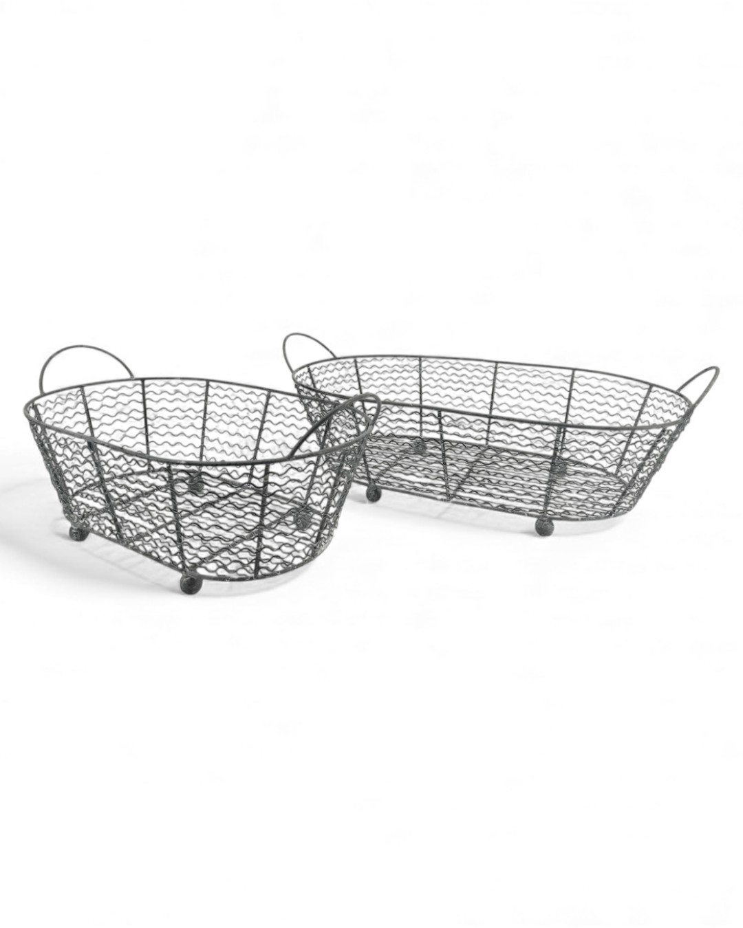 WAVECRAFT METAL OVAL BASKET