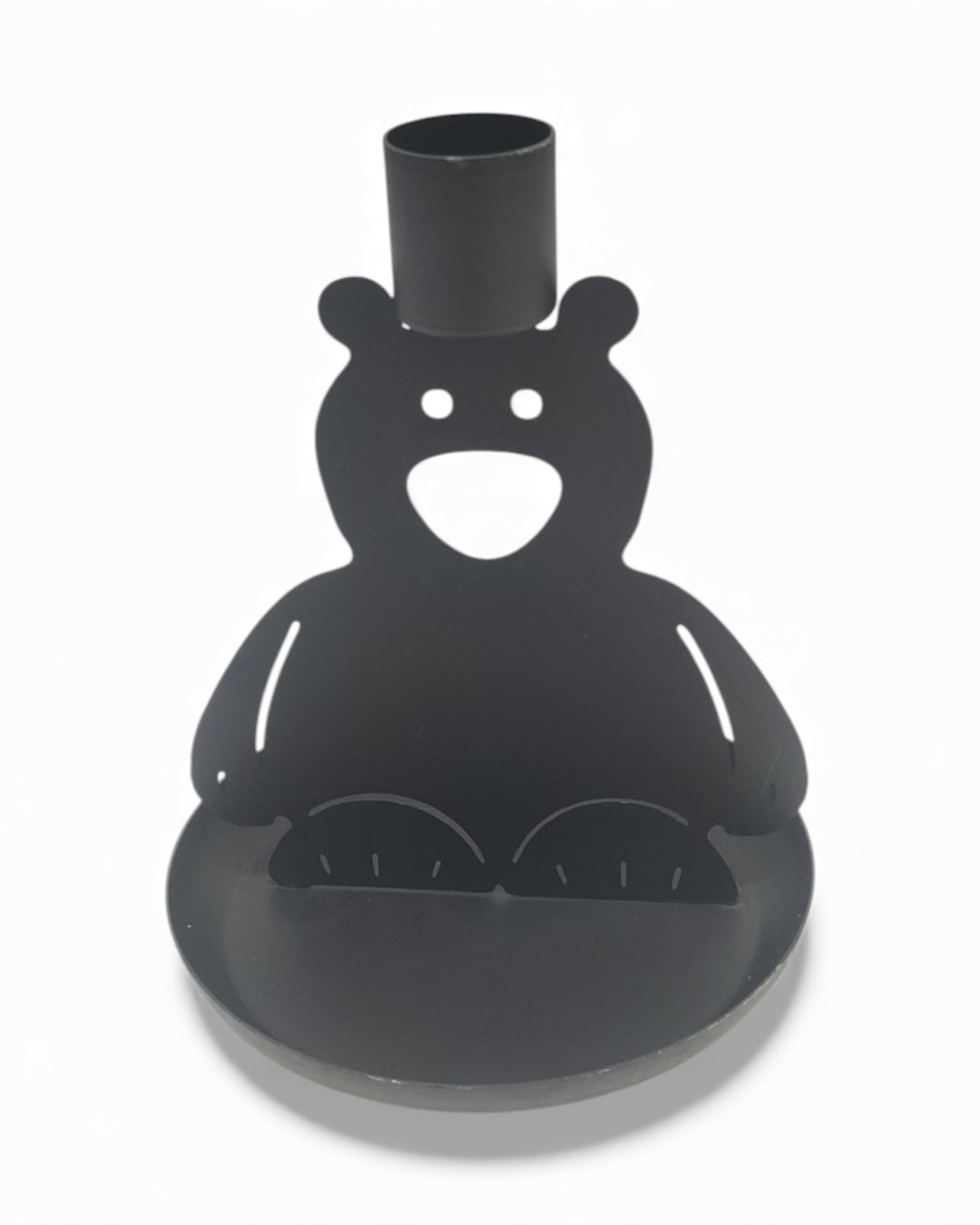 Minimalist Black Bear Silhouette Candle Holder