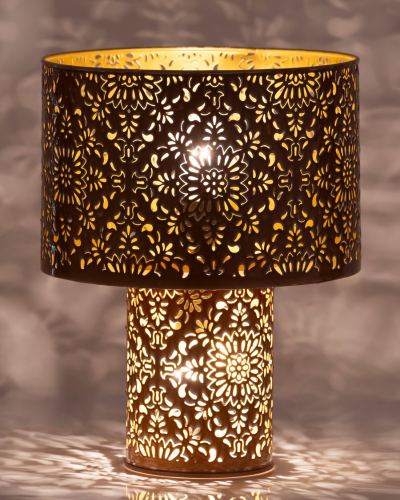Golden Intricate Motif Table Lamp