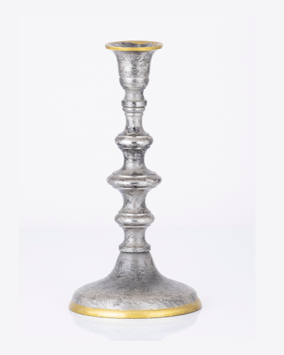 Silver & Gold Edge Candle Holder