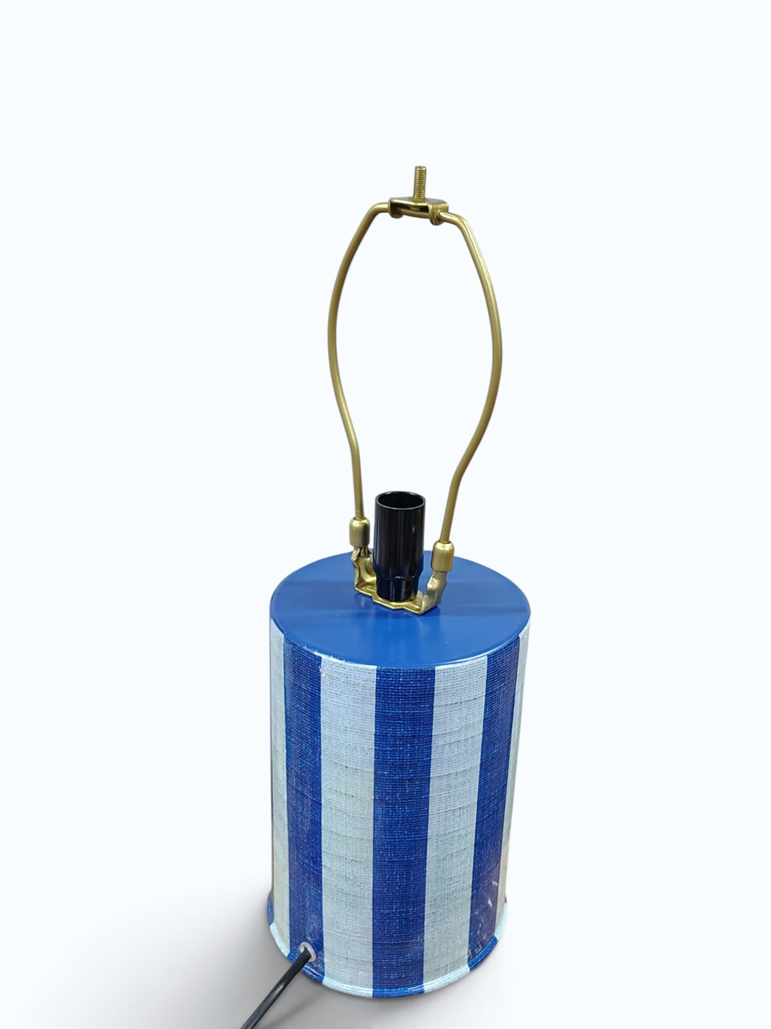 Royal Blue Striped Cylinder Base