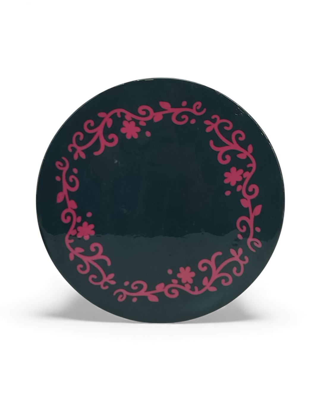 Scrollwork Transformative Teal Border Trivet Plate