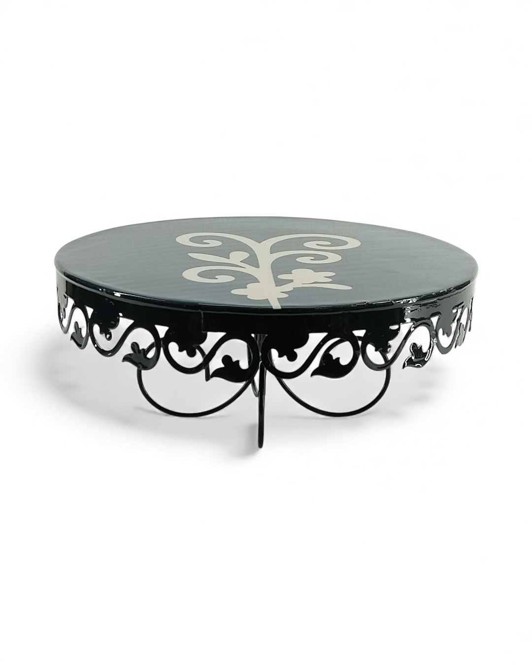 Ornate Green Scroll work Cake Stand