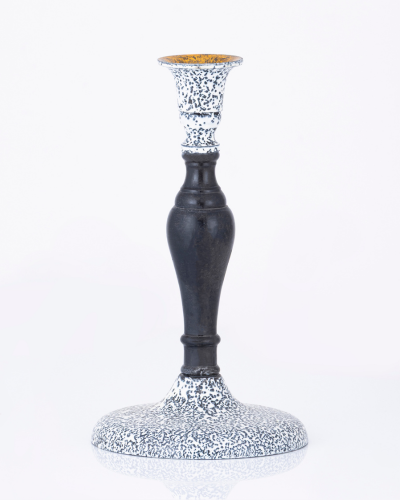 Curved Speckled & Gold Candlestick
