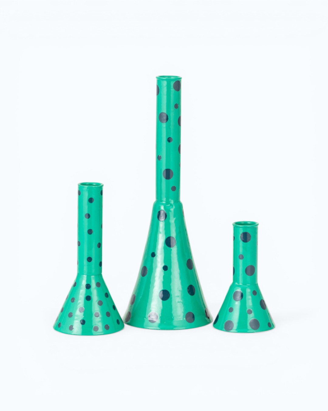 Polka Dots Dual Candle-Vase Trio