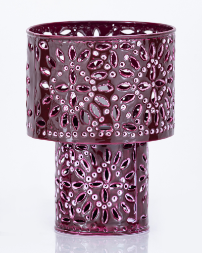 Plum Floral Cutwork Lamp Holder