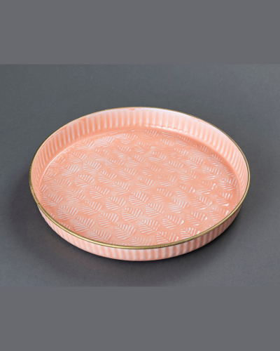 Blush Pink Diamond Embossed Plate