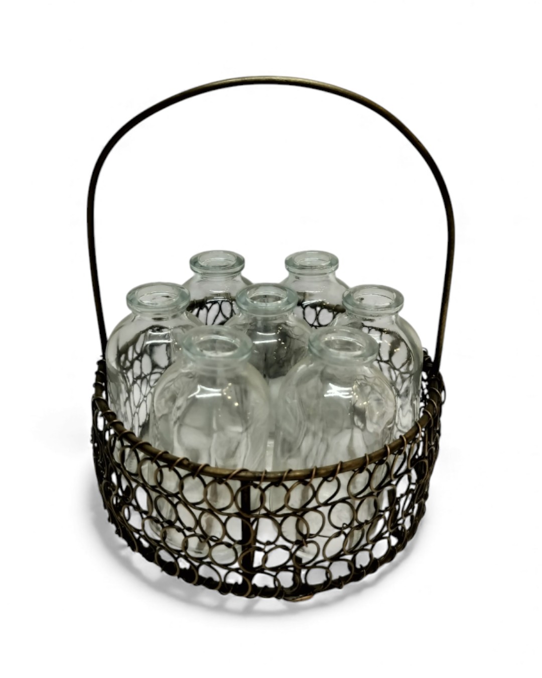 Round Antique Bottle Holderfor Six Bottles - 30ml