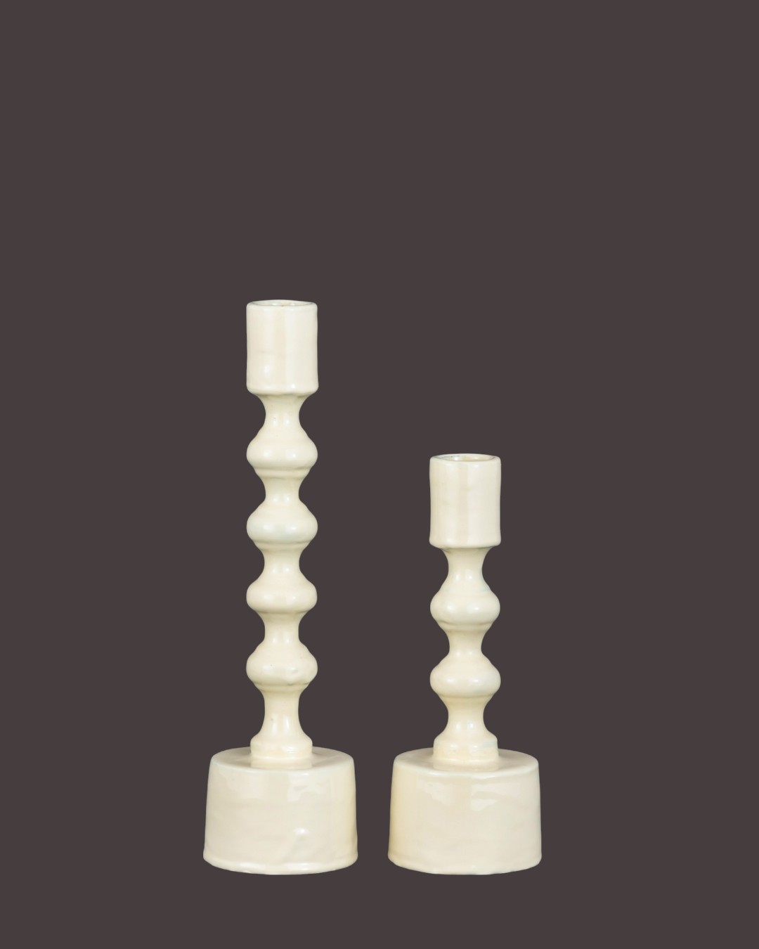 Sculptural Curvy Ceramic Dual Holder