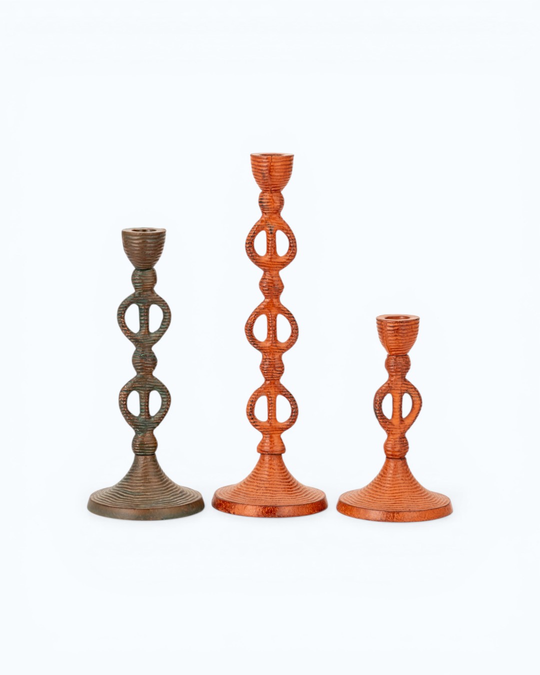 Geometric Linked Ring Taper Stands