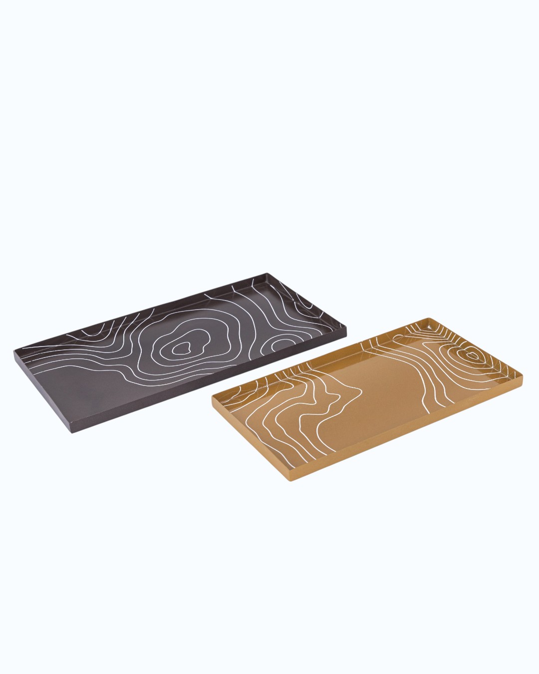 Sophisticated Earth Tone Topographic Trays