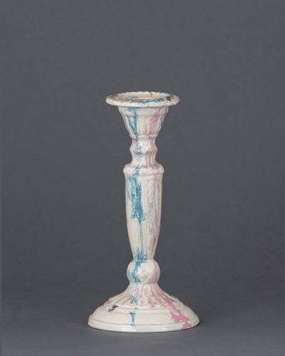 Pastel Dripping Glaze Candlestick - Pink and Blue