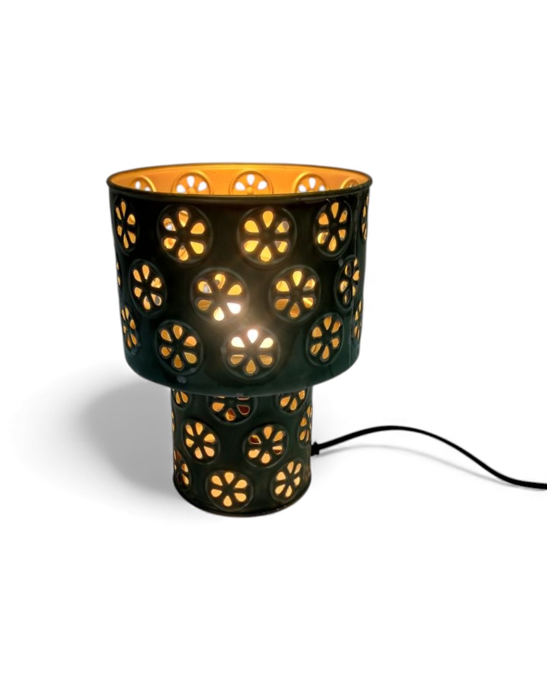 Retro Perforated Metal Table Lamp