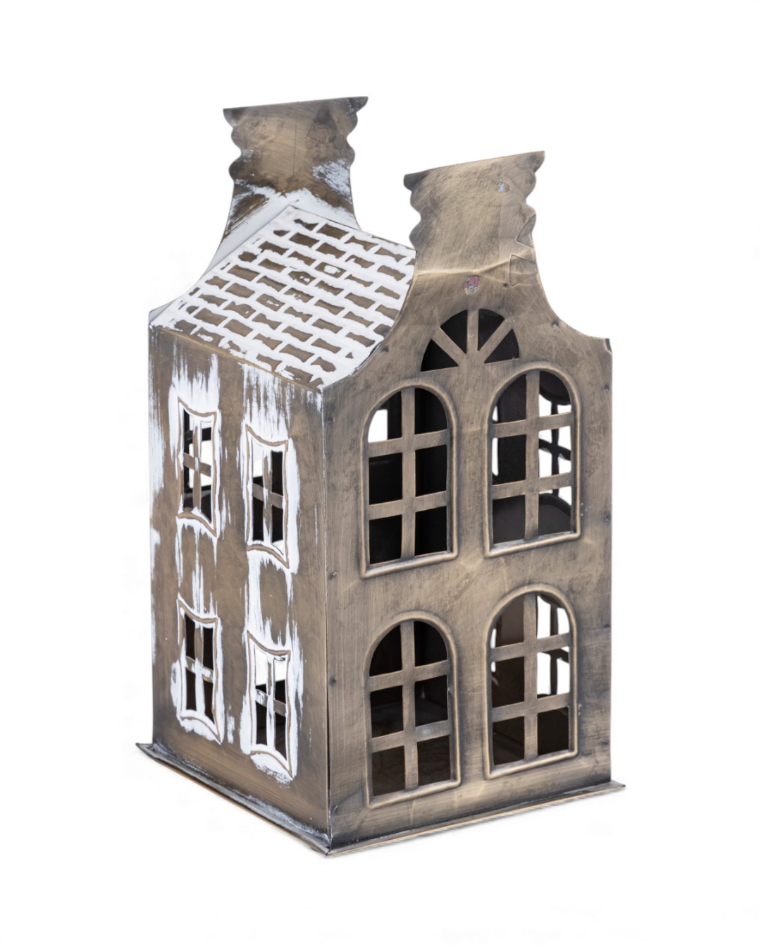 Distressed Cottage-Roof House Lantern