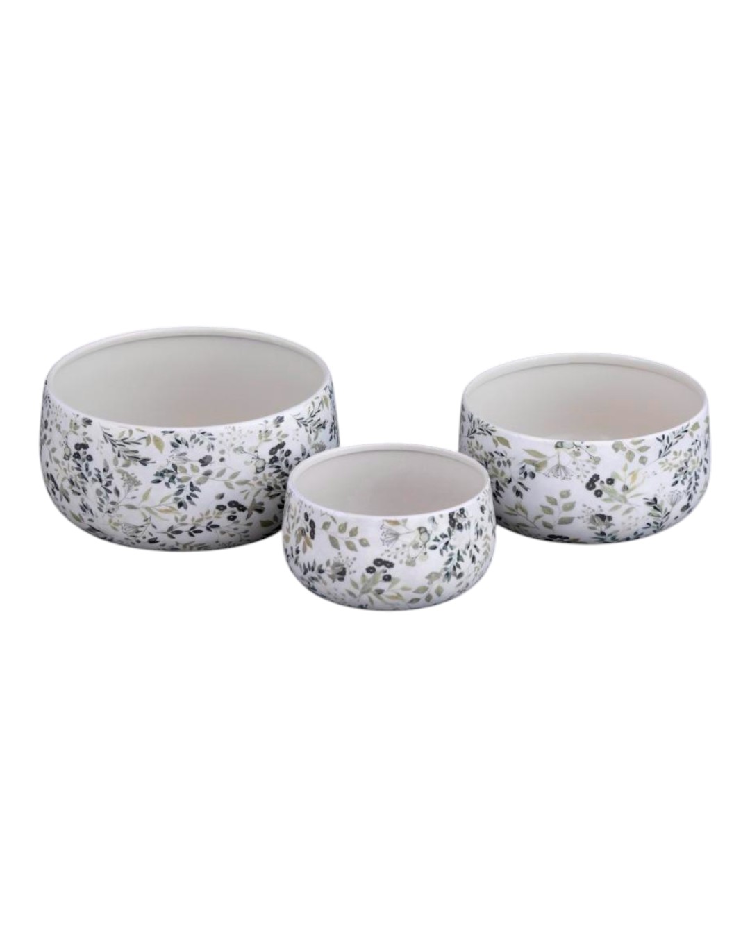 Monochrome Wildflower Nesting Bowls