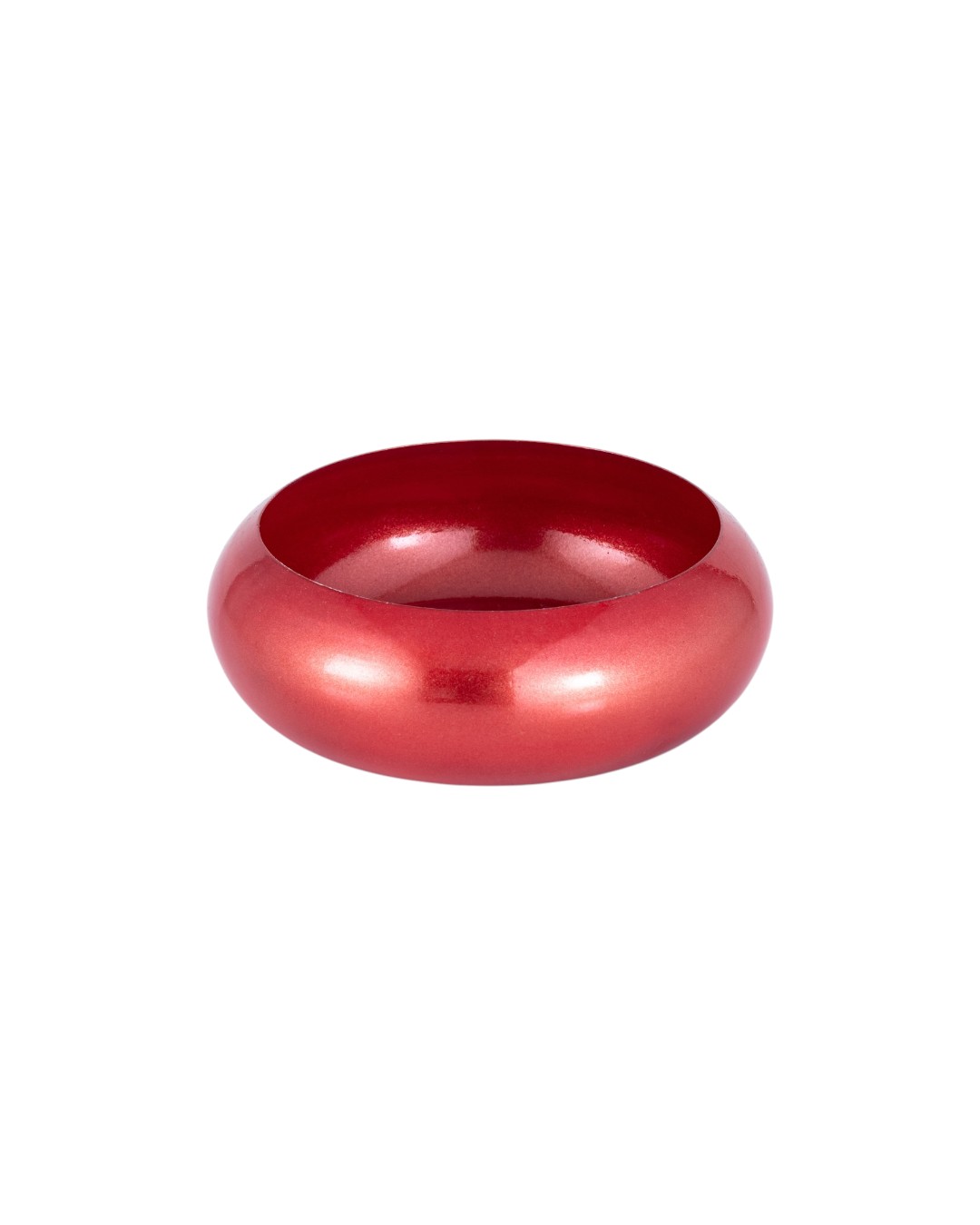 Spherical Metallic Red Bowl Duo
