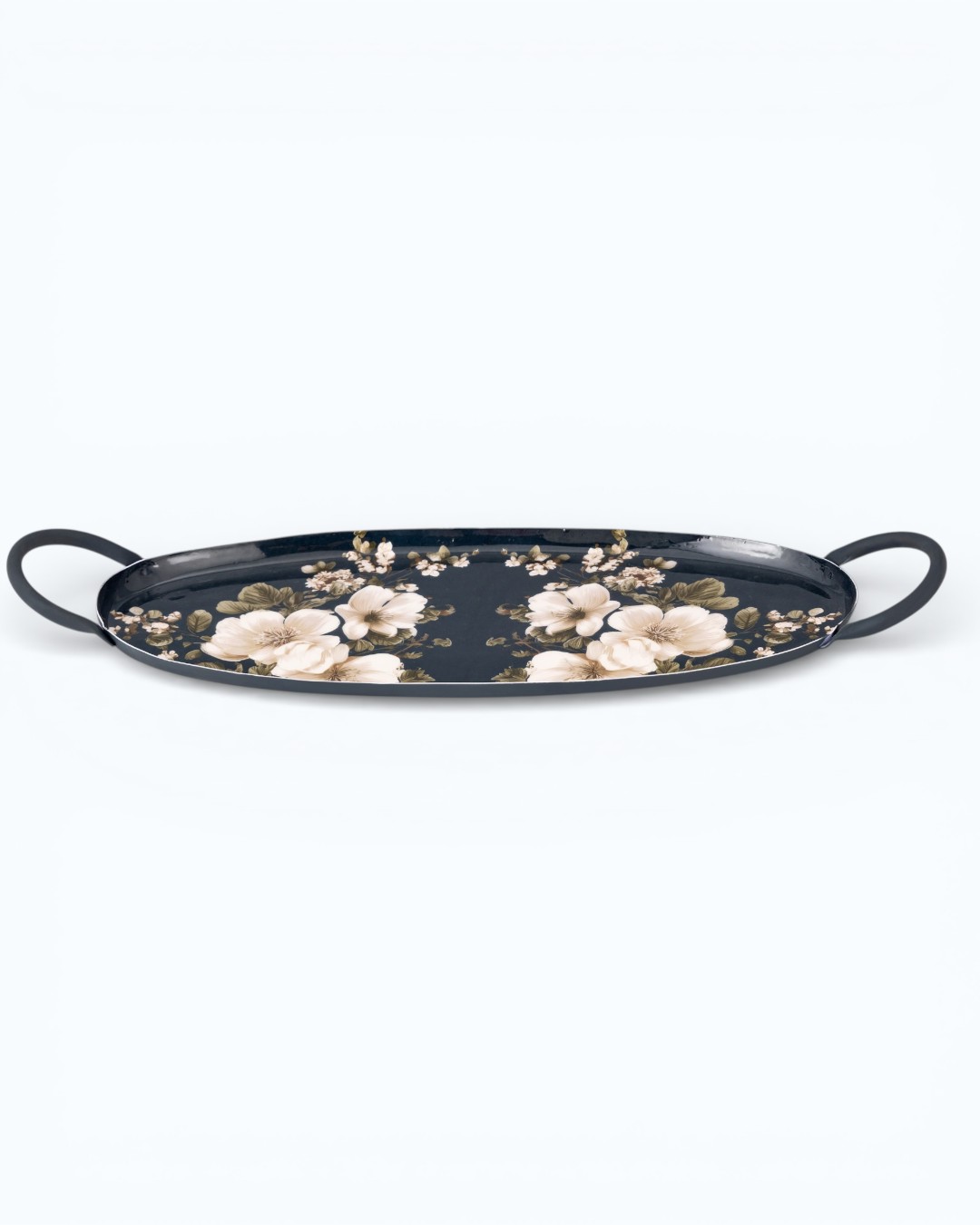 Poetic Romance Obsidian Bloom Elongated Platter