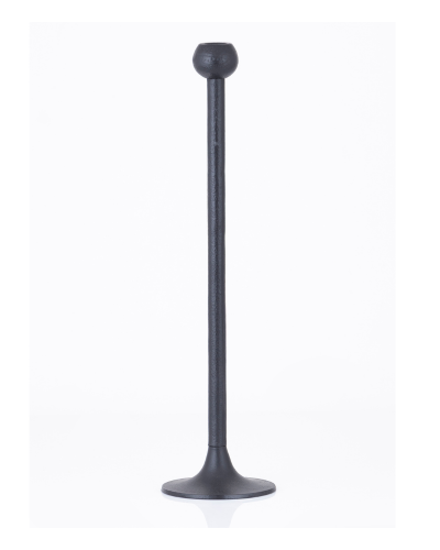 Sculptural Sphere-Top Candlestick Holder