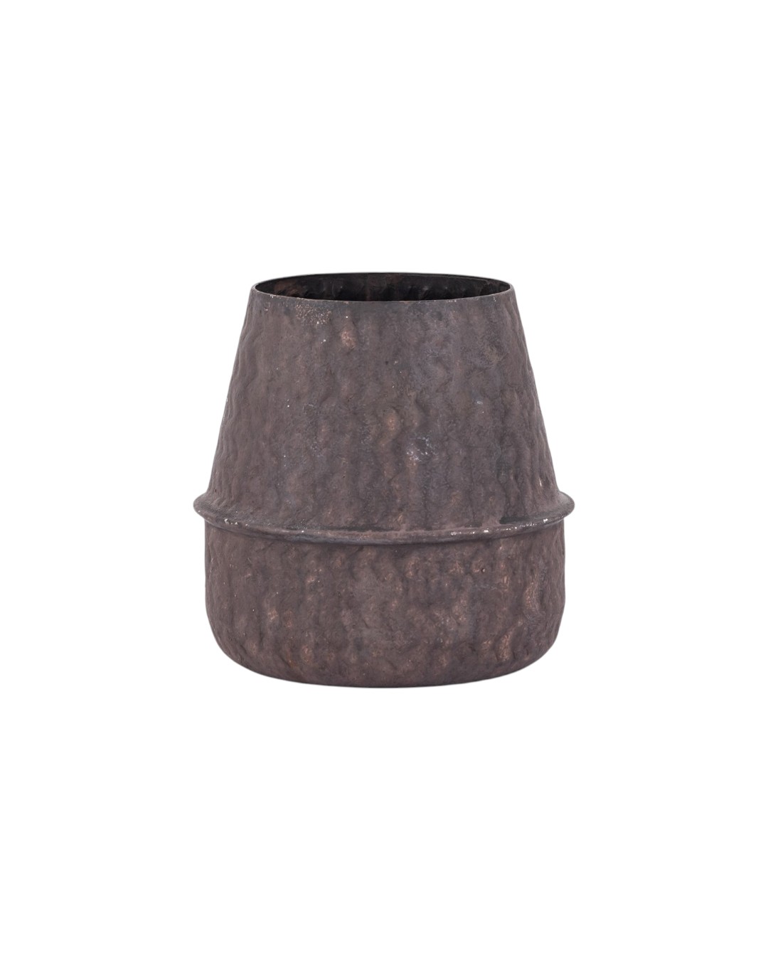 Hammered Industrial Metal Pot