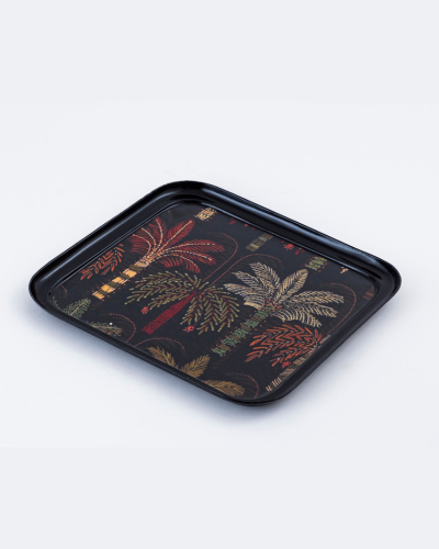 Palm Leaf Pattern Square Tray